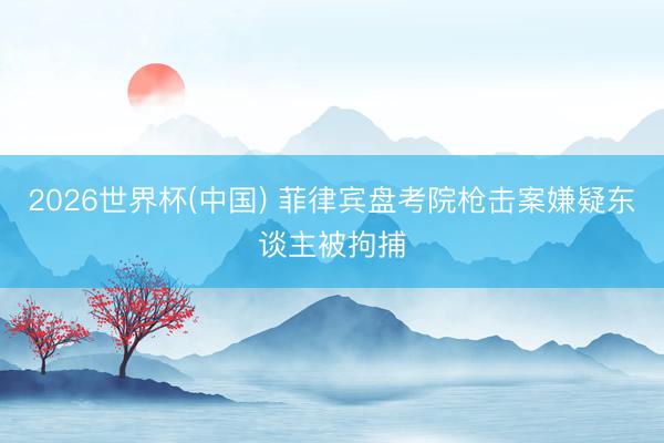 2026世界杯(中国) 菲律宾盘考院枪击案嫌疑东谈主被拘捕