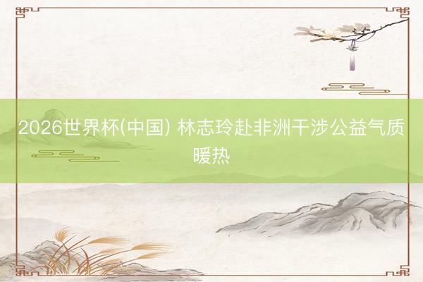 2026世界杯(中国) 林志玲赴非洲干涉公益气质暖热