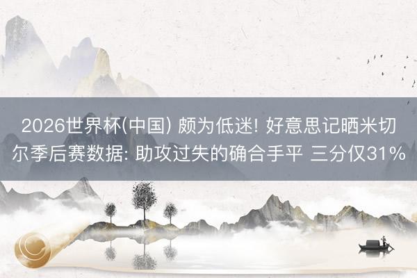 2026世界杯(中国) 颇为低迷! 好意思记晒米切尔季后赛数据: 助攻过失的确合手平 三分仅31%