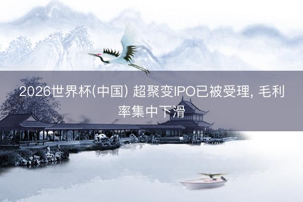 2026世界杯(中国) 超聚变IPO已被受理， 毛利率集中下滑
