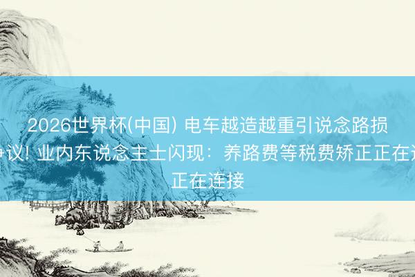2026世界杯(中国) 电车越造越重引说念路损耗争议! 业内东说念主士闪现：养路费等税费矫正正在连接
